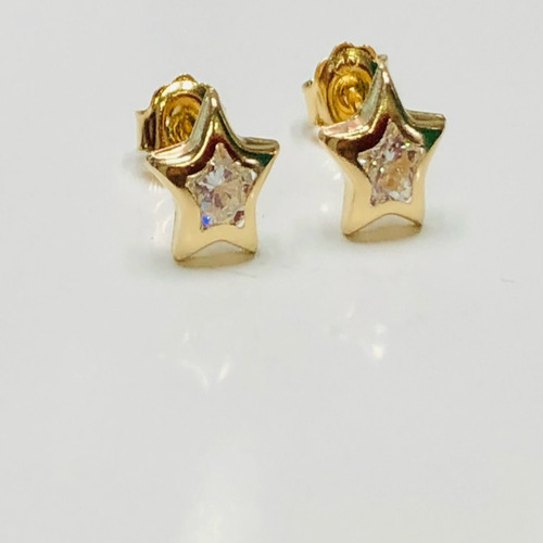 Aros Estrella Oro 18k