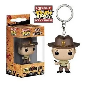 Funko Pop Rick Grimes Llavero The Walking Dead Vinyl En Caja