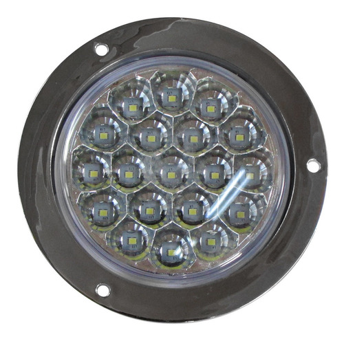 Plafon Redondo Blanco 19 Leds Luz Fija/estrobo 4 Pg