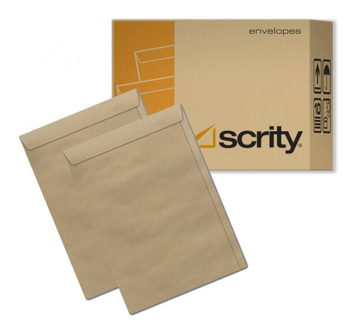 Envelope A4 Saco Kraft Pardo 24 X 34cm C/250 Unidades