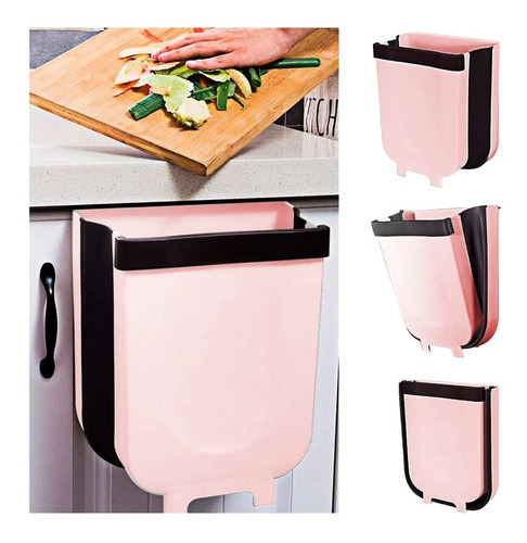 Cesto Tacho Basura Plegable Mesada Cocina Verduras Colgante