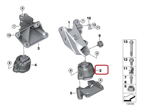 Soporte Motor Delantero Bmw X1 09-11, 335 06-13 & 325 06-13