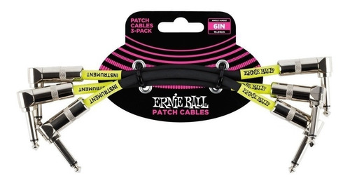 Set De Cables Interpedal Ernie Ball Negro/ Blanco X3