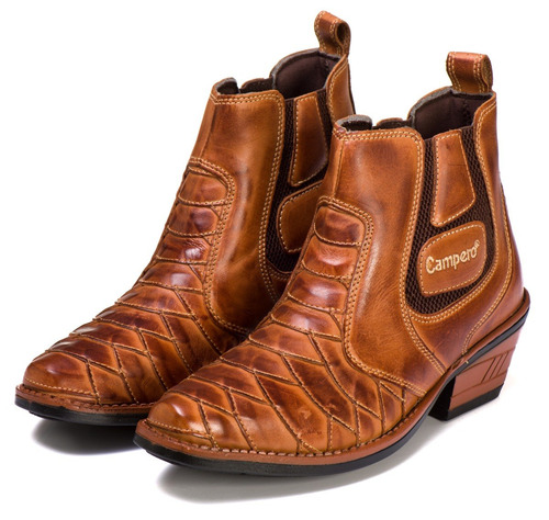 Bota Texana Country Masculina Couro Escamada Bico Fino | Mercado Livre