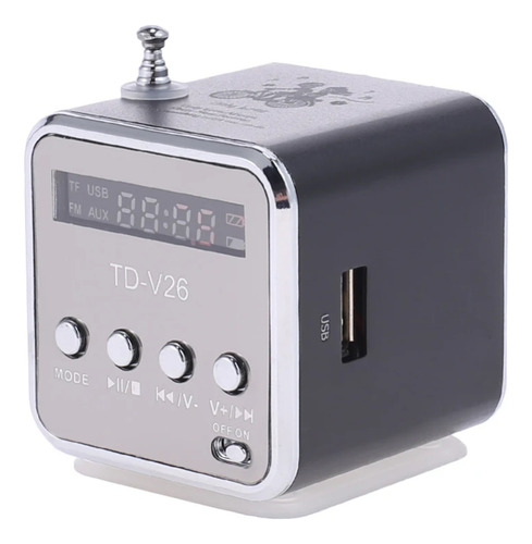 Td-v26 Mini Altavoz De Sonido Portátil Tarjeta Tf Radio Fm