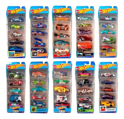 Hot Wheels Pack X5 Autitos Surtidos