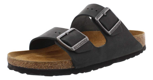 Birkenstock Arizona - Sandalia De Piel Con Suela Suave, Negr