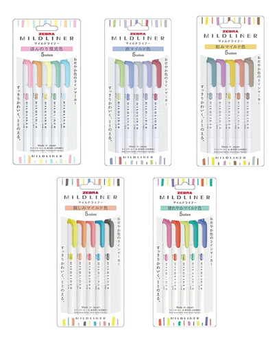 Zebra Mildliner Juego Completo De 25 Colores Vibrantes, Idea