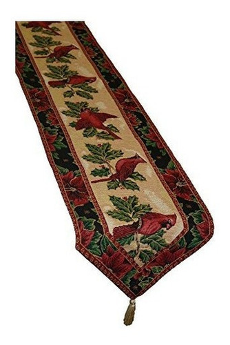 Violet Linen Decorative Christmas Tapestry Table Runner 13 X