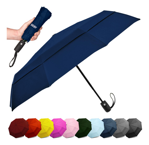 Paraguas De Viaje Resistente Al Viento Ligero Y Compacto