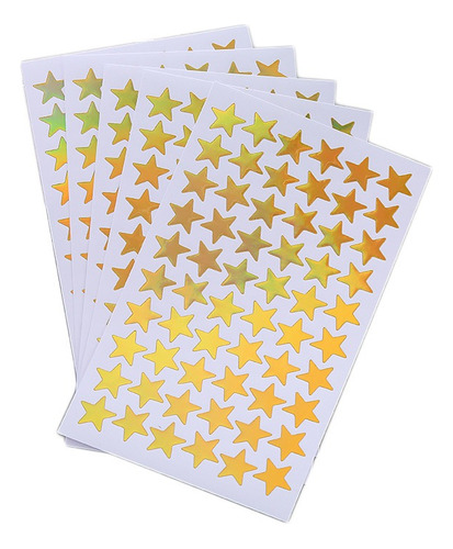 Estrella Stickers Hológrafo Para Decoración Recompensa Niños