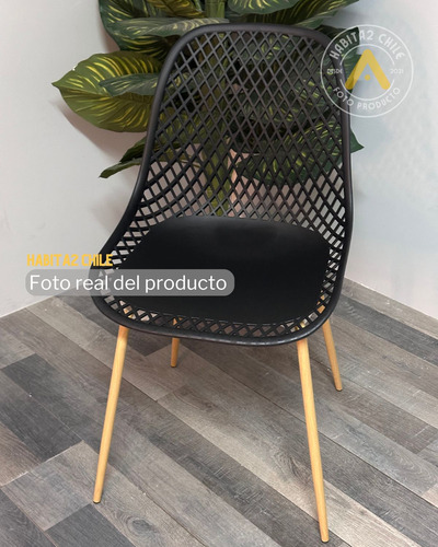 Pack 2 Sillas Terraza Cafeteria Metal Polipropileno