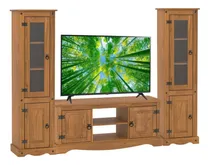Comprar Rack Tv + 2 Paneleros Cristaleros Living Mueble Madera Lcm