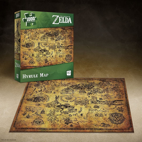 Rompecabezas Zelda Legend [ Mapa De Hyrule ] 1000 Piezas