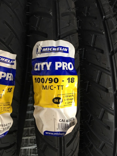 Imagen 4 de 6 de Paquete De Llantas 90/90 Y 100/90-18 City Pro Michelin Msi