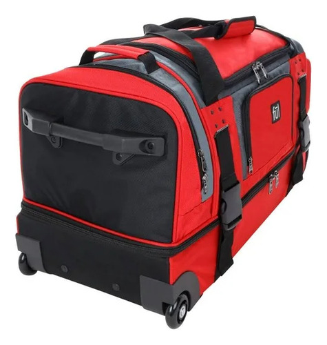 Maleta Duffle Ful Negro Bolsa De Viaje Ruedas De 30 Pulgadas