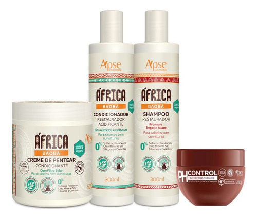 Kit África Ph Shampoo Condi Ph Control E Creme De Pentear