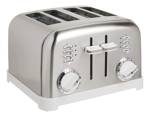 Tostadora Clásica De Metal Cuisinart Cpt180wp1, 4 Ranuras