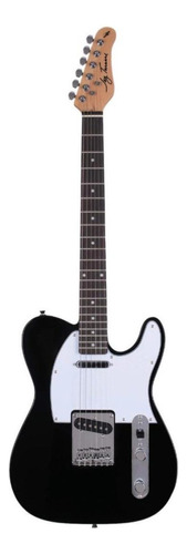 Guitarra eléctrica Jay Turser LT Series JT-LT telecaster de aliso black brillante con diapasón de palo de rosa