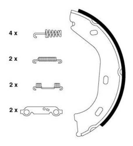 Sapata De Freio Tras. Mercedes 500 Sel 1979-1992 W126