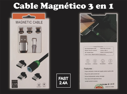 Oferta!!!! 5 Pzas-cable Magnético Iman 1 Metro  Luz Led