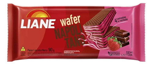 Biscoito Wafer Napolitano Sem Lactose 90g - Liane