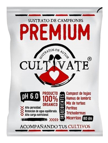 Sustrato Cultivate Premium 80 Lts Cultivo Indoor Micorrizas