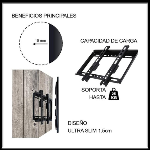 Soporte Para Pantallas Linkbit 14 A 43 Smart Tv Led Lcd Pdp