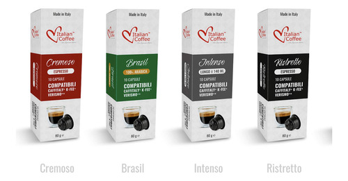 Italian Coffee Capsulas Compatibles Con Sistemas Verismo, Cb