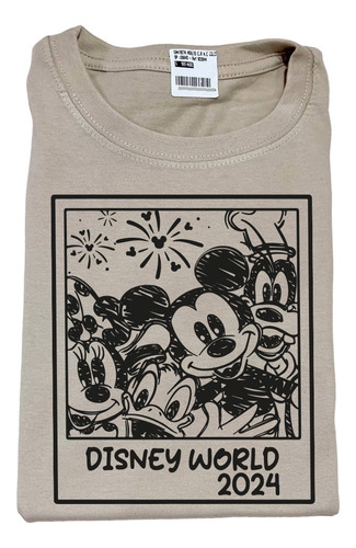 Camiseta Estampada Disney World 2024 Personajes Mickey Mouse