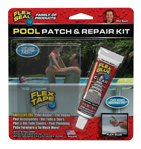 Flex Tape Kit Repara Piscinas Transparente Super Resistente 