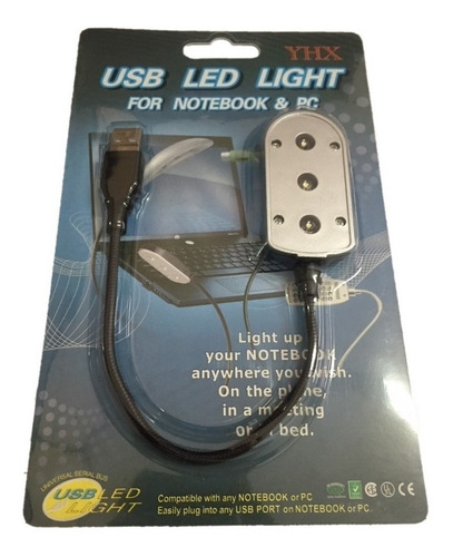 Luminarias Led Notebook Usb Flexivel Tb-0350 Leitura Ilumina Cúpula Preto Estrutura Preto