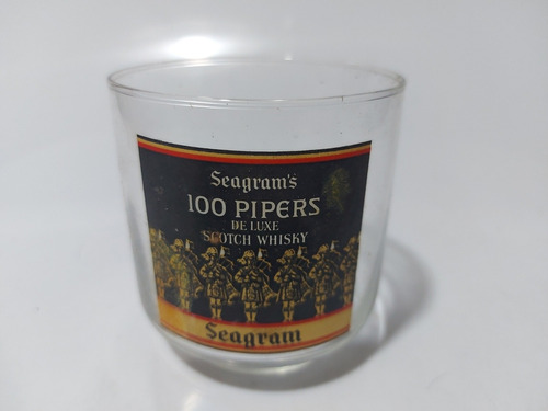Copo P/ Whisky Brinde Promocional 100 Pipers Seagram 