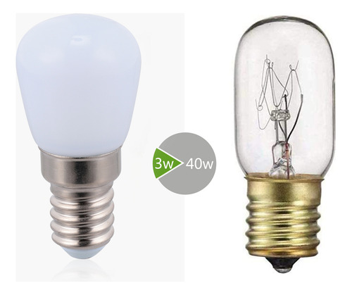 5 Bombillas Led Para Nevera, 200 Lm, 3 W, E14, Para Lámpara