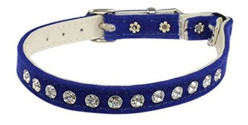 Evans Collars Jeweled Cat Safety Collar With Elastic, Size 8