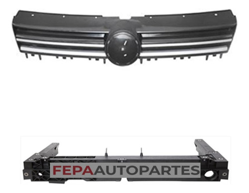 Parrilla Rejilla Frontal Vw Fox Msi 15/18 4 Viras Grises