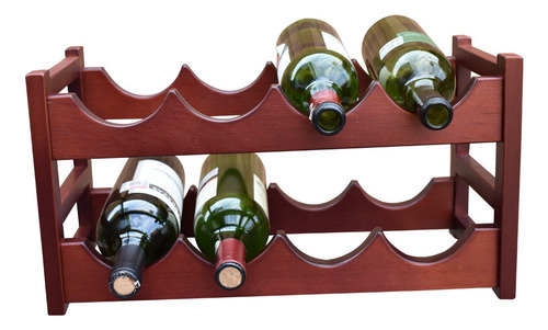 Cava De Vino 100% Madera Para 8 Botellas Hogare | Funcional Caoba