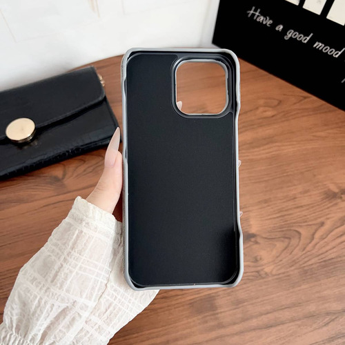 Funda Protectora De Piel Sintética Para iPhone 11, 12, 13, 14, 15, 16 Pro, Max, 15plus, 16plus