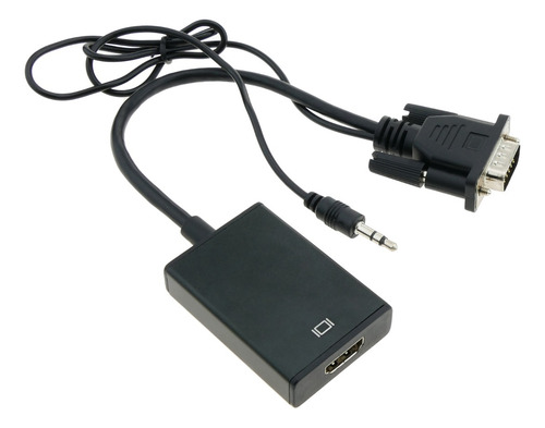 Imagen 3 de 5 de Adaptador/convertidor De Vga Macho A Hdmi Hembra Con Audio