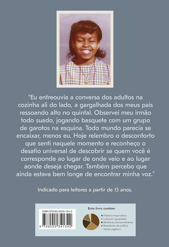Livro Minha História Para Jovens Leitores De Michelle Obama Editora Seguinte capa Mole Edicão 1 Em Português 2021