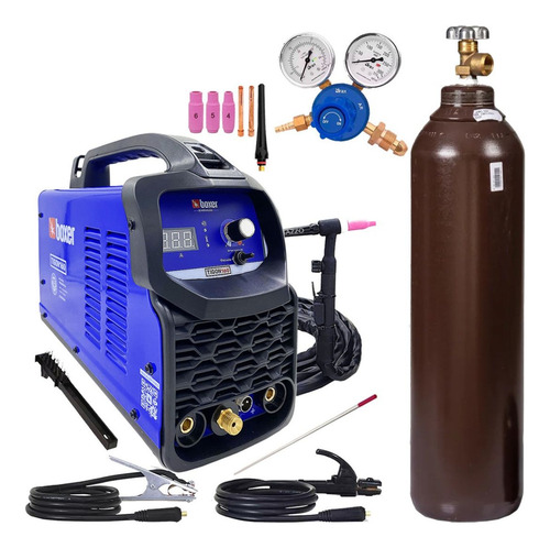 Maquina Solda Tig Dc Tigon 160 Boxer Completa Cilindro 15l