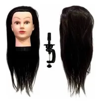 Comprar Cabeza Práctica Pelo Natural 70% Peluquería Larga 50 Soporte