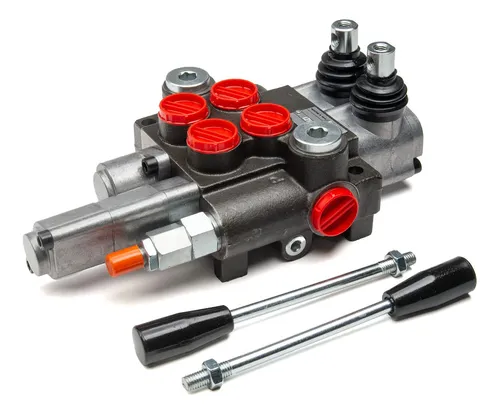 Válvula De Control Direccional Hidráulica 2 Carretes 10 Lpm