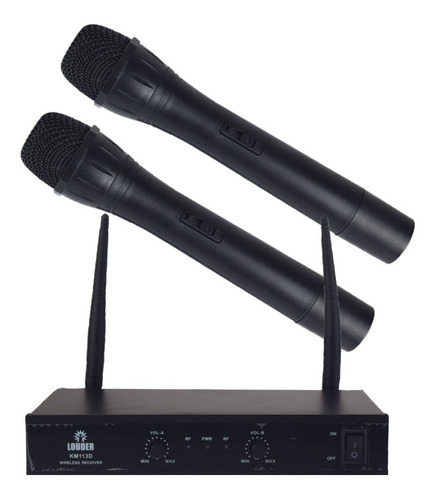 Set De 2 Microfonos Micros Inalambricos Vhf Alta Calidad