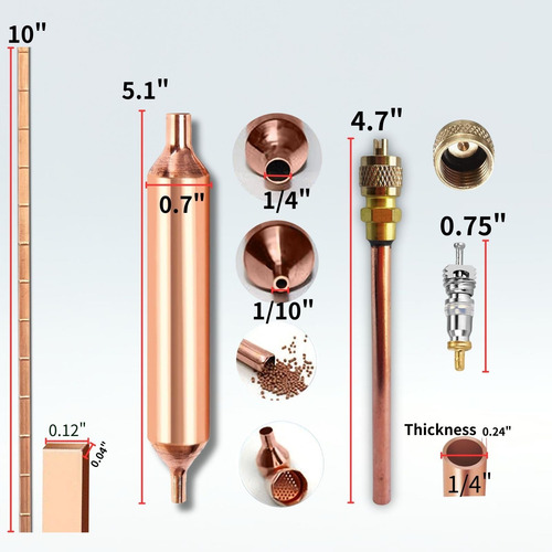 Secador Filtro Refrigeración Y Kit Herramientas Aire 15 En 1