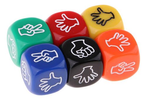 10 Tijeras De De 6 Piezas Dados Dados Multicolores De Seis