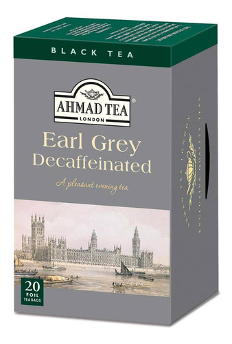 Té Ahmad Tea Earl Grey Descafeinado 20 Sobres 40g