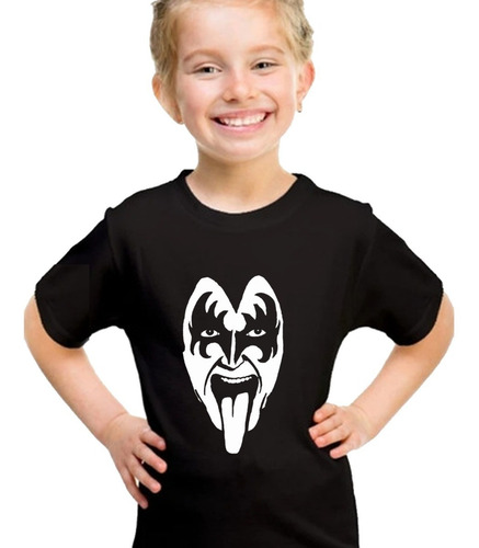 Remera Kiss Rock Música Algodón Premium