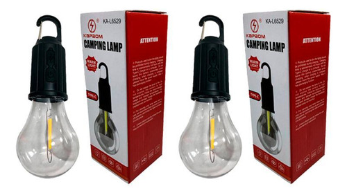 Kit 2un Lâmpada Barraca Camping Ka-l6529 3modos Recarregável