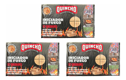Imagen 4 de 9 de Pack 3 Cajas 32 Pastillas De Encendedor De Parrillas Quincho